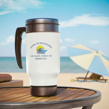 Cruising The Mexican Riviera Panorama 2023 - Stainless Steel Travel Mug with Handle, 14oz