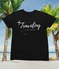 Traveling Is My Therapy - Unisex Heavy Cotton Tee