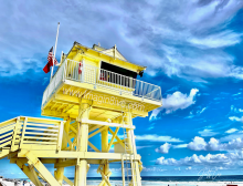 New Smyrna Beach Lifeguard Station Digital Print
